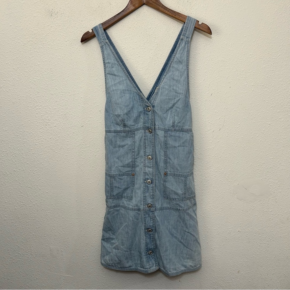 NWT We the Free Denim Overall Dress Small